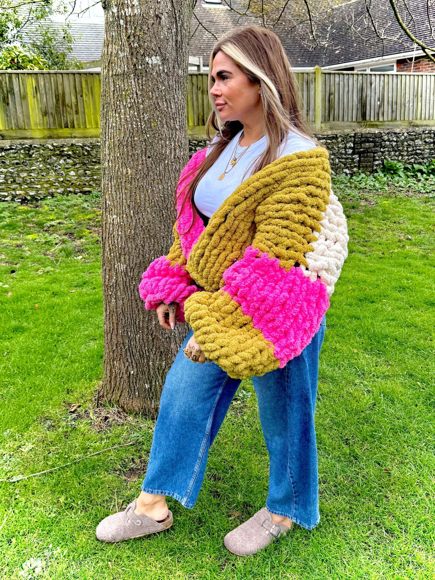 Jumbo Cosy Cardi - Block trio